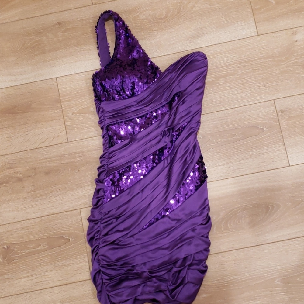 Purple cocktail dress